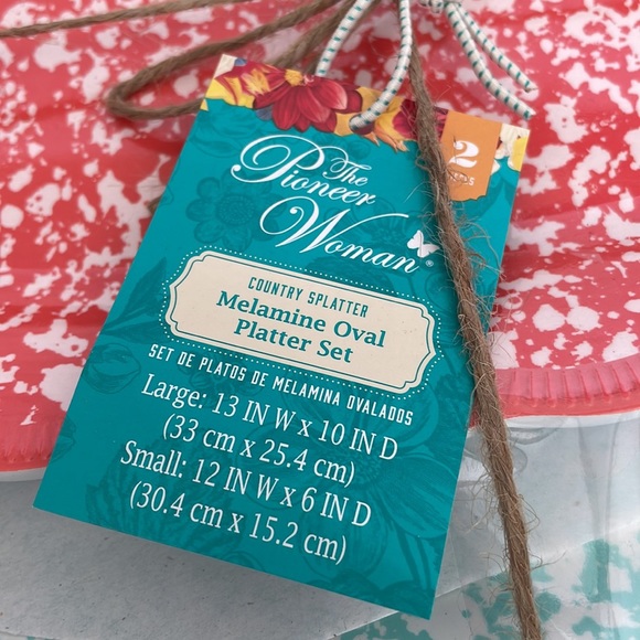 The Pioneer Woman Country Splatter Melamine Oval Platter Set - Picture 2 of 6